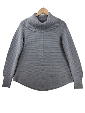 Cyrus Gray Cowl Ribbed Turtleneck Sweater Women's Size Medium